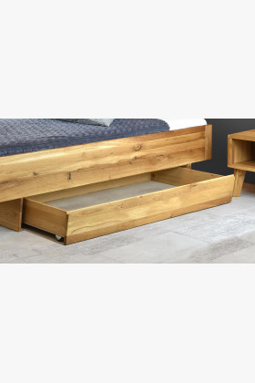 Stauraumschublade unter Bett Eiche 150x70 cm mit Rollen